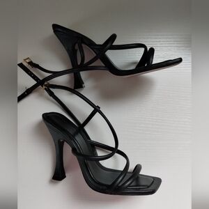 Schutz Elegant Black Strappy Heels 6.5